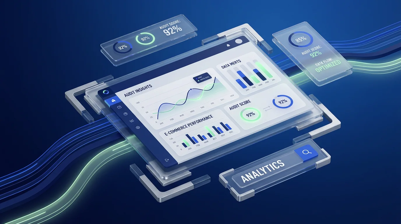 Perpetly dashboard showing e-commerce audit analytics